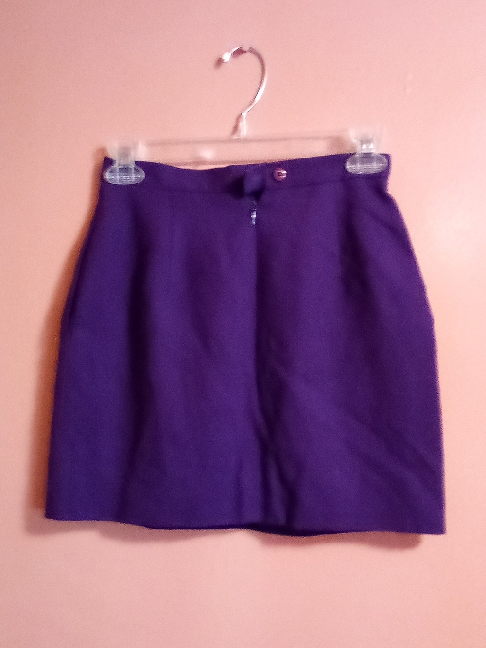 Classic Purple 100% Wool Women's Skirt - Tailored A-Line ( Bag H )